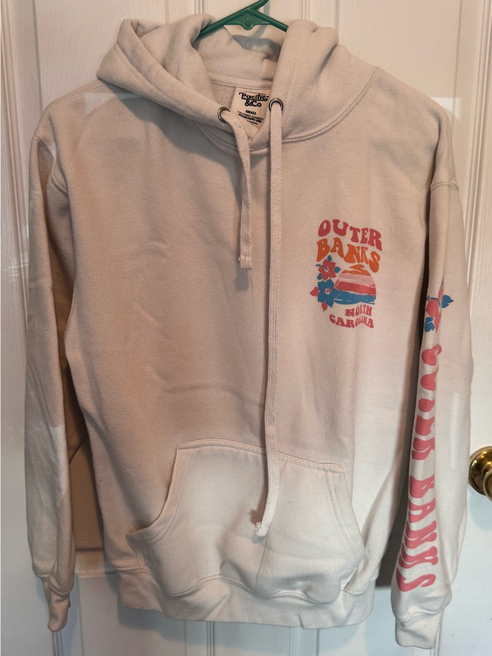 PacSun Cream Outer Banks Graphic Crewneck Hoodie